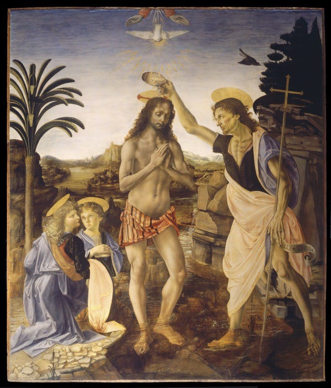 Battesimo di Cristo, Verrocchio ©uffizi.it
