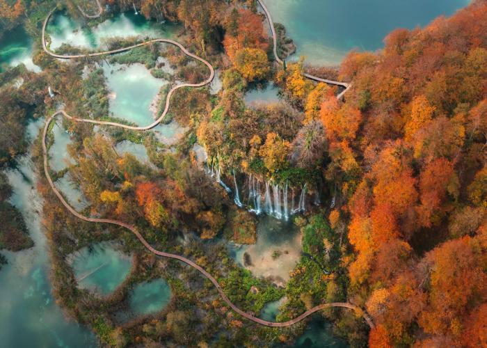 laghi di plitvice autunno